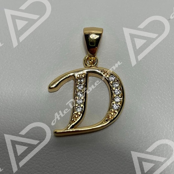 D Initial Pendants (gold plated) - Picture 2 of 9